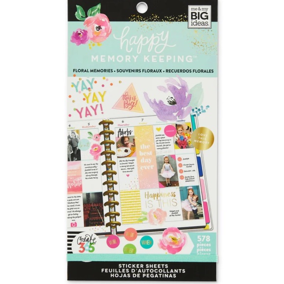 The Happy Planner Happy Memory Keeping Floral Memories Value Pack Stickers - Picture 2 of 5